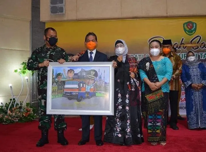 Dandim 0212/TS Letkol Rooy Chandra Hadiri Pisah Sambut Bupati Tapsel