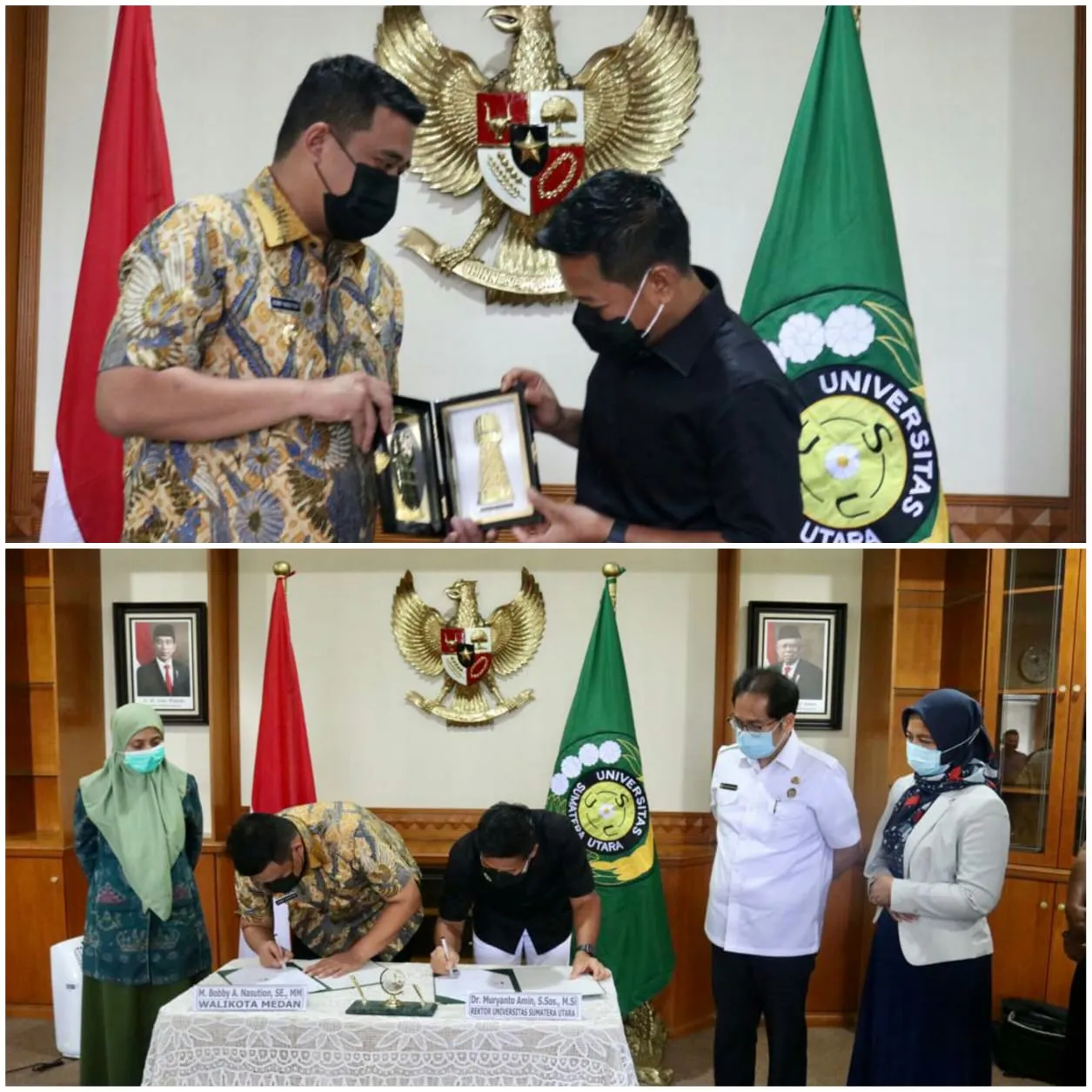 Wali Kota Bobby - Rektor USU Muryanto Teken Nota Kesepahaman