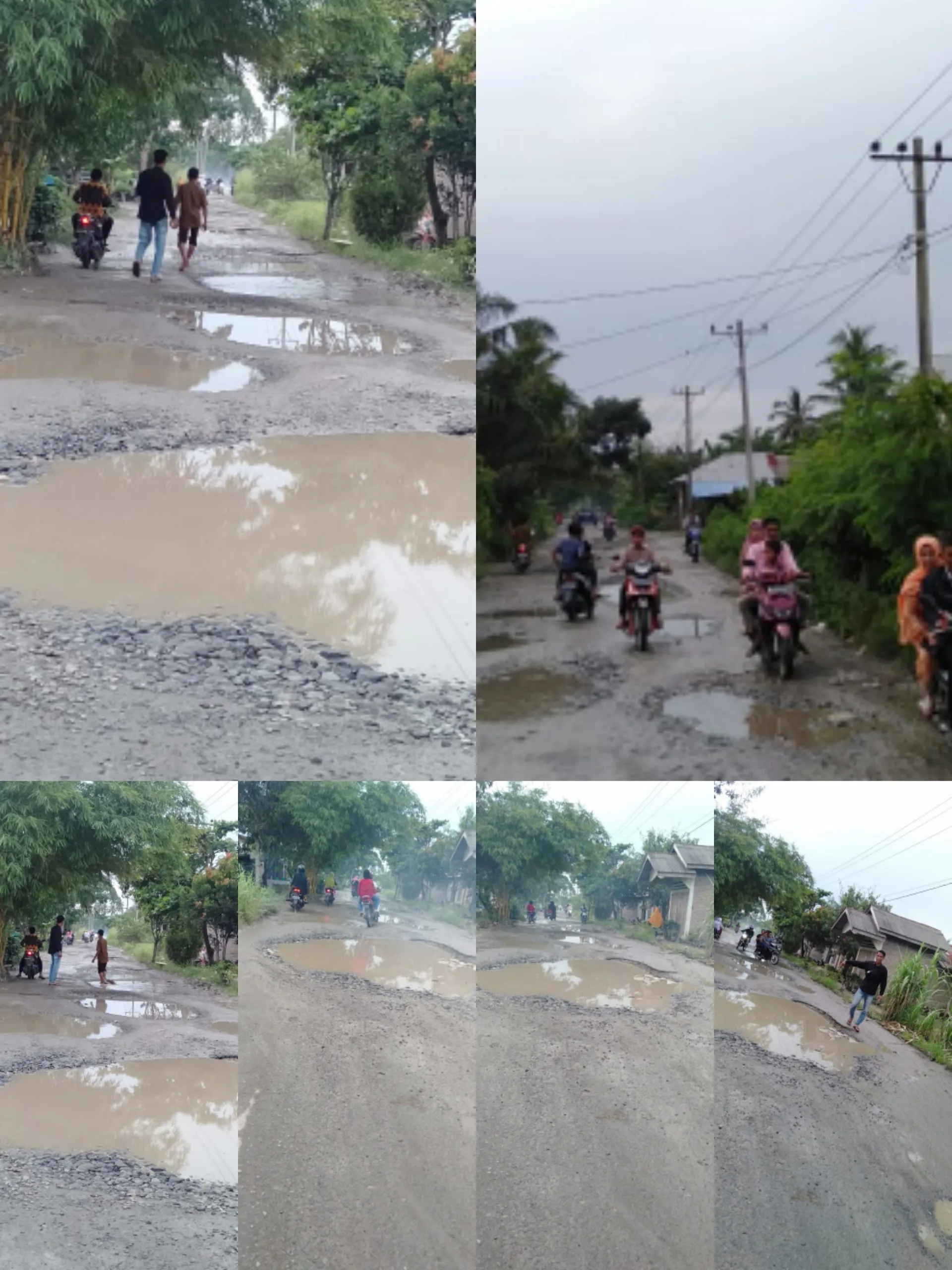 Warga Desa Medang Batu Bara Mengeluh, Jalan Rusak Tak Kunjung Diperbaiki. Yang Ada Saling Lempar Tanggung Jawab