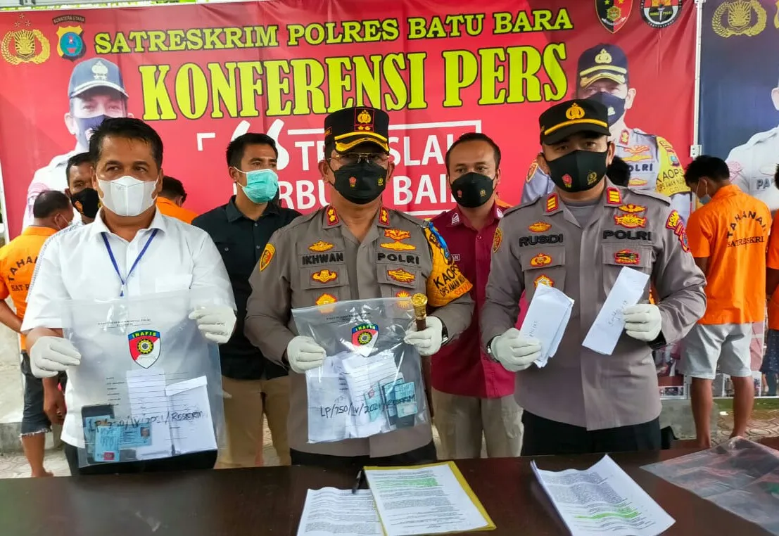 Polres Batu Bara Amankan 5 Tersangka Kasus Human Trafficking