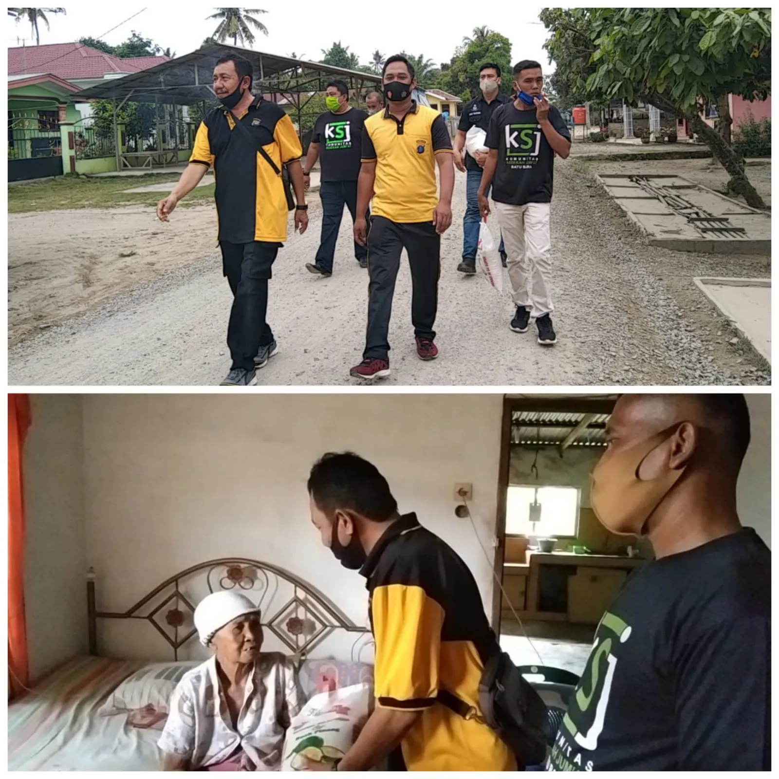 Sedekah Jumat, Kapolsek Indrapura Blusukan Rumah Kaum Dhuafa.