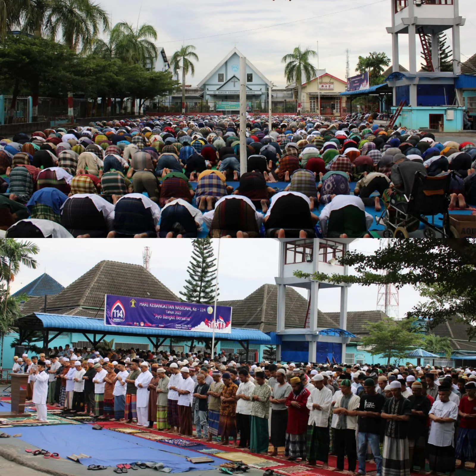 Wargabinaan Rutan 1 Medan Penuhi Shaf Sholat Idul Adha