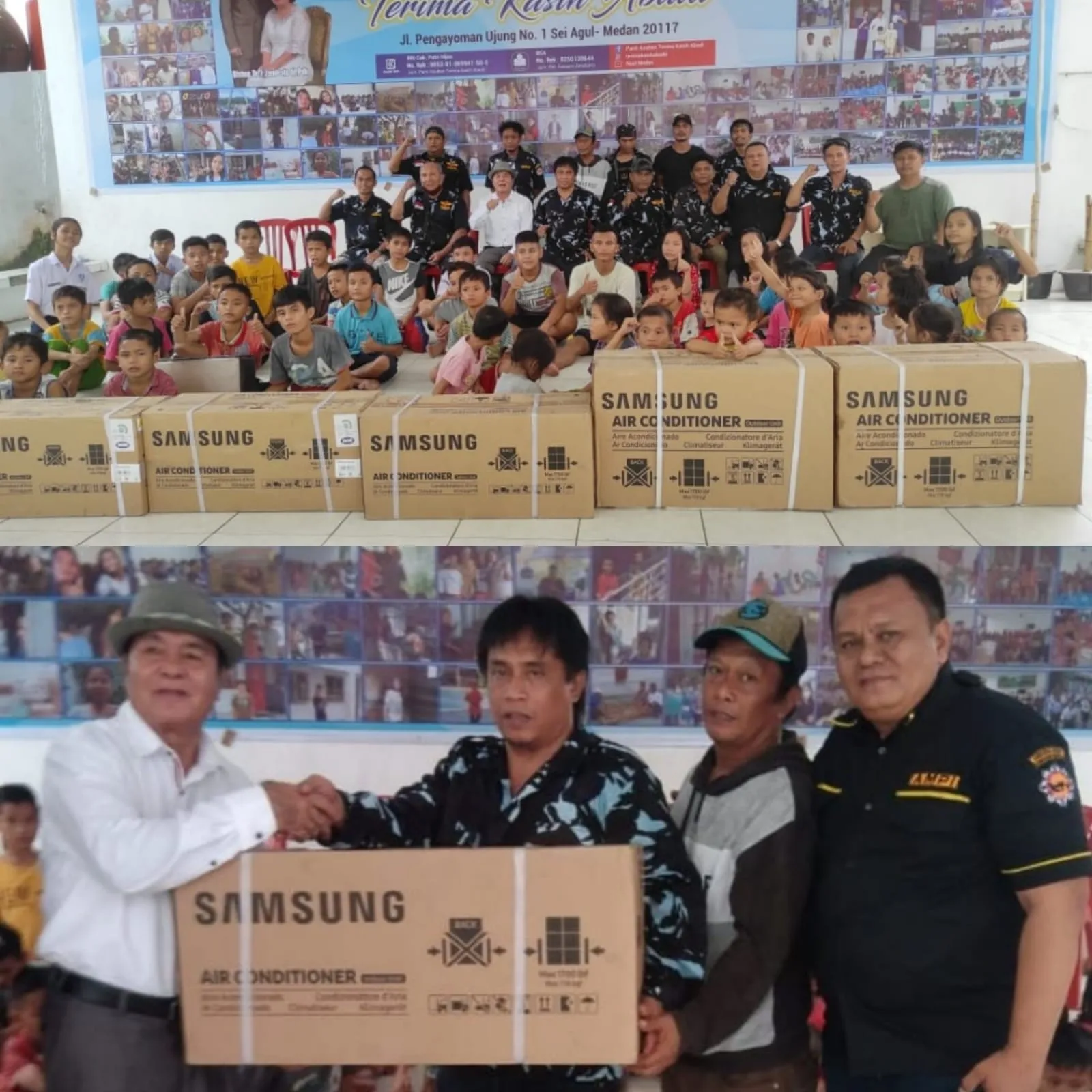 Ketua AMPI Sumut Dr David Luther Lubis Bantu 3 AC Panti Asuhan Terima Kasih Abadi