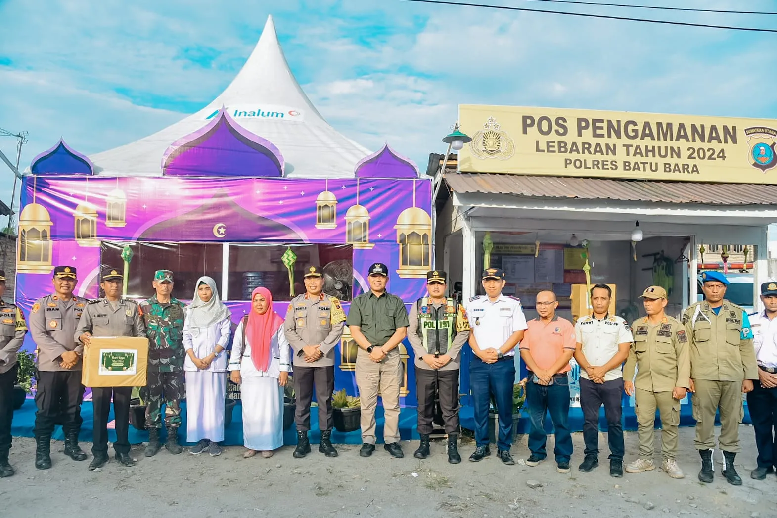 Bersama Wakapolda Sumut, Pj. Bupati Batu Bara Tinjau Pospam OPS Ketupat Toba 2024