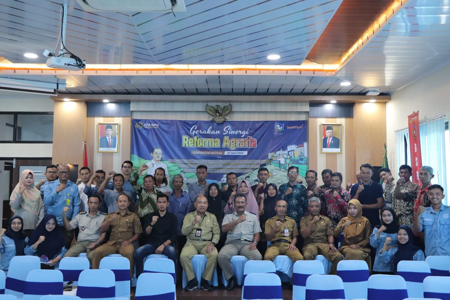 Kantor Pertanahan Kabupaten Pacitan Deklarasikan Gerakan Sinergi Reforma Agraria 2024.