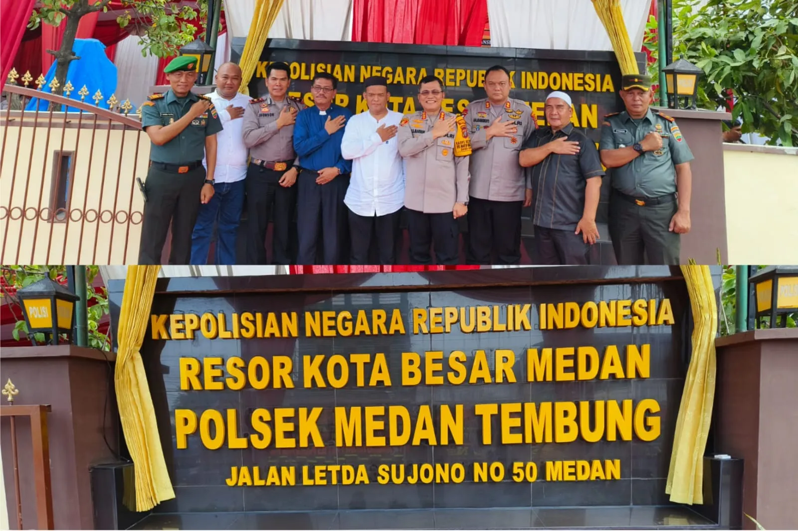 Kapolrestabes Medan Resmikan Polsek Medan Tembung.