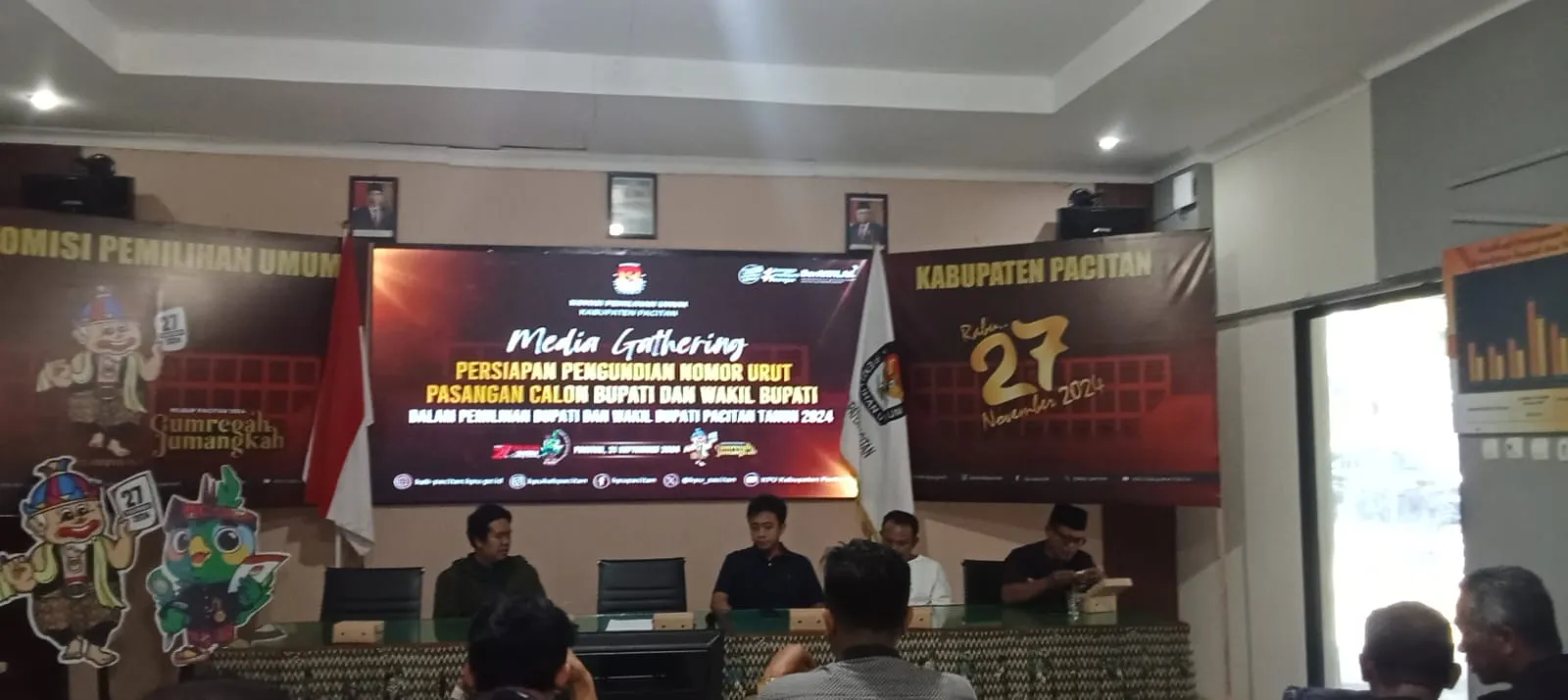 Media Gathering Persiapan Pengundian Nomor Urut Pasangan Calon Bupati Dan Wakil Bupati Pacitan.