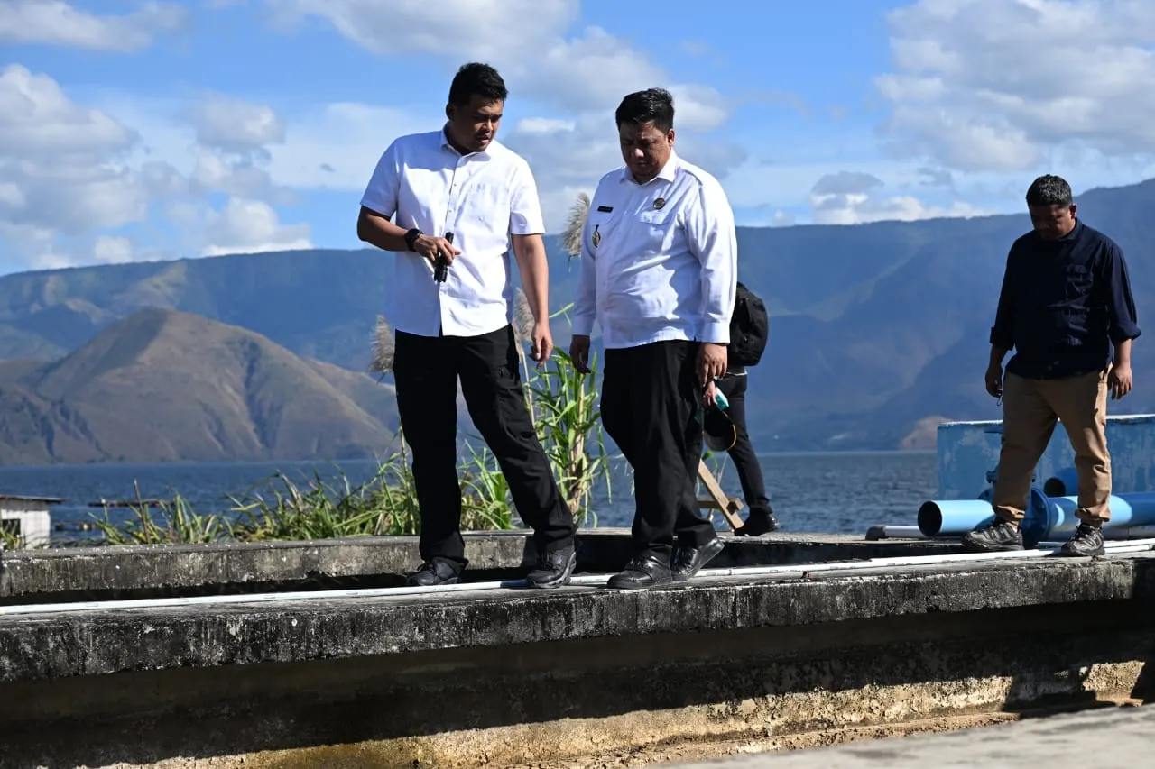 Bobby Nasution Tinjau Reservoir Tirtanadi Samosir, Tingkatkan Kualitas Air Bersih