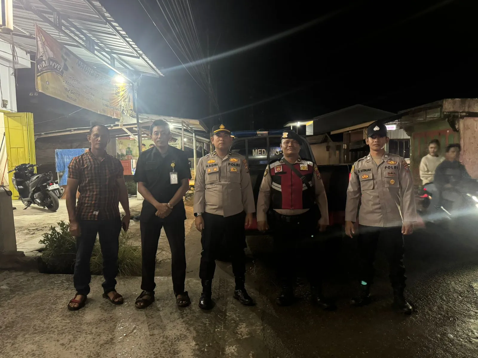 Polsek Medang Deras Gencarkan Patroli Malam Antisipasi Geng Motor dan Premanisme