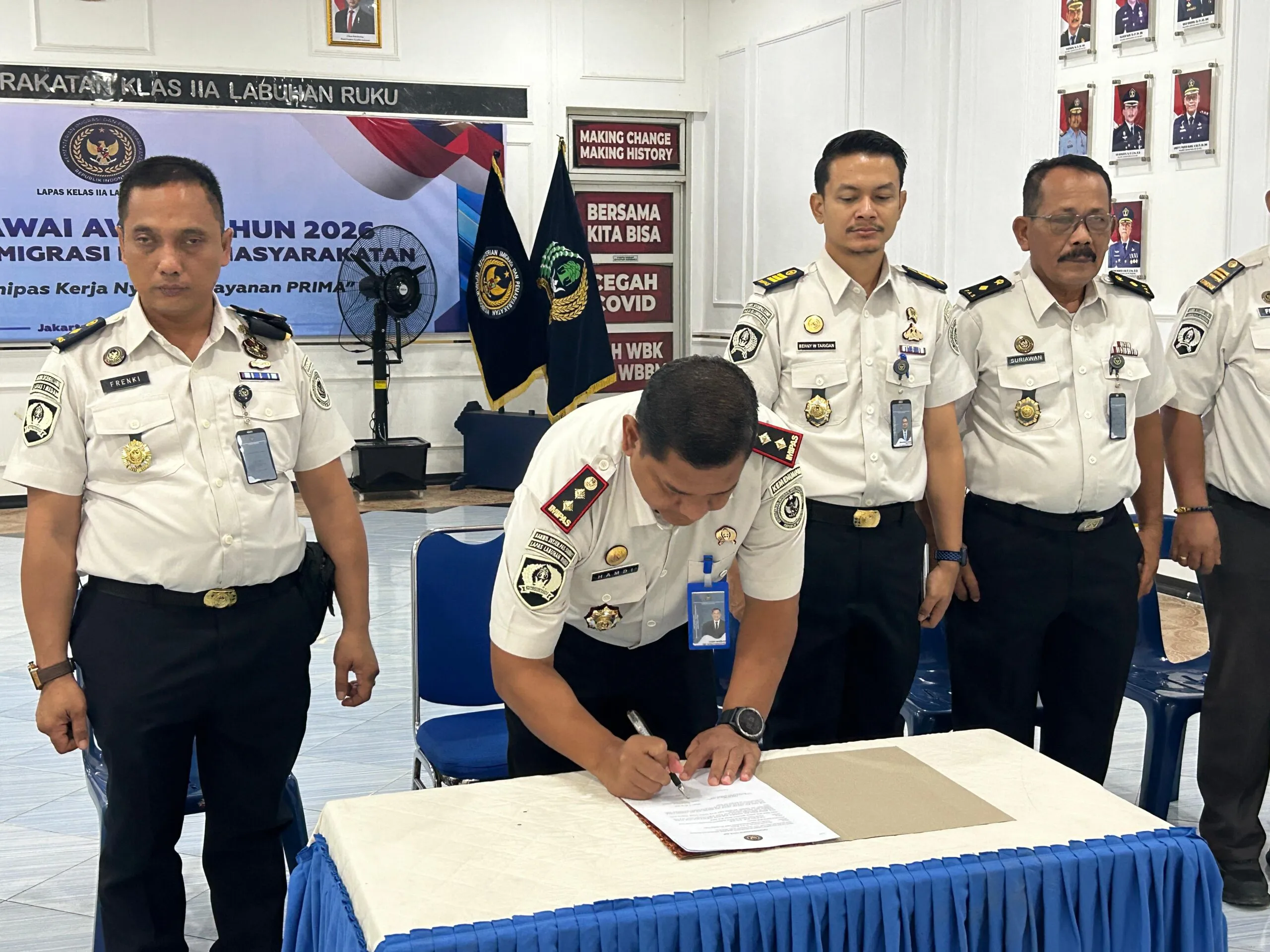 Lapas Labuhan Ruku Ikuti Penandatanganan Kinerja Tahun 2026