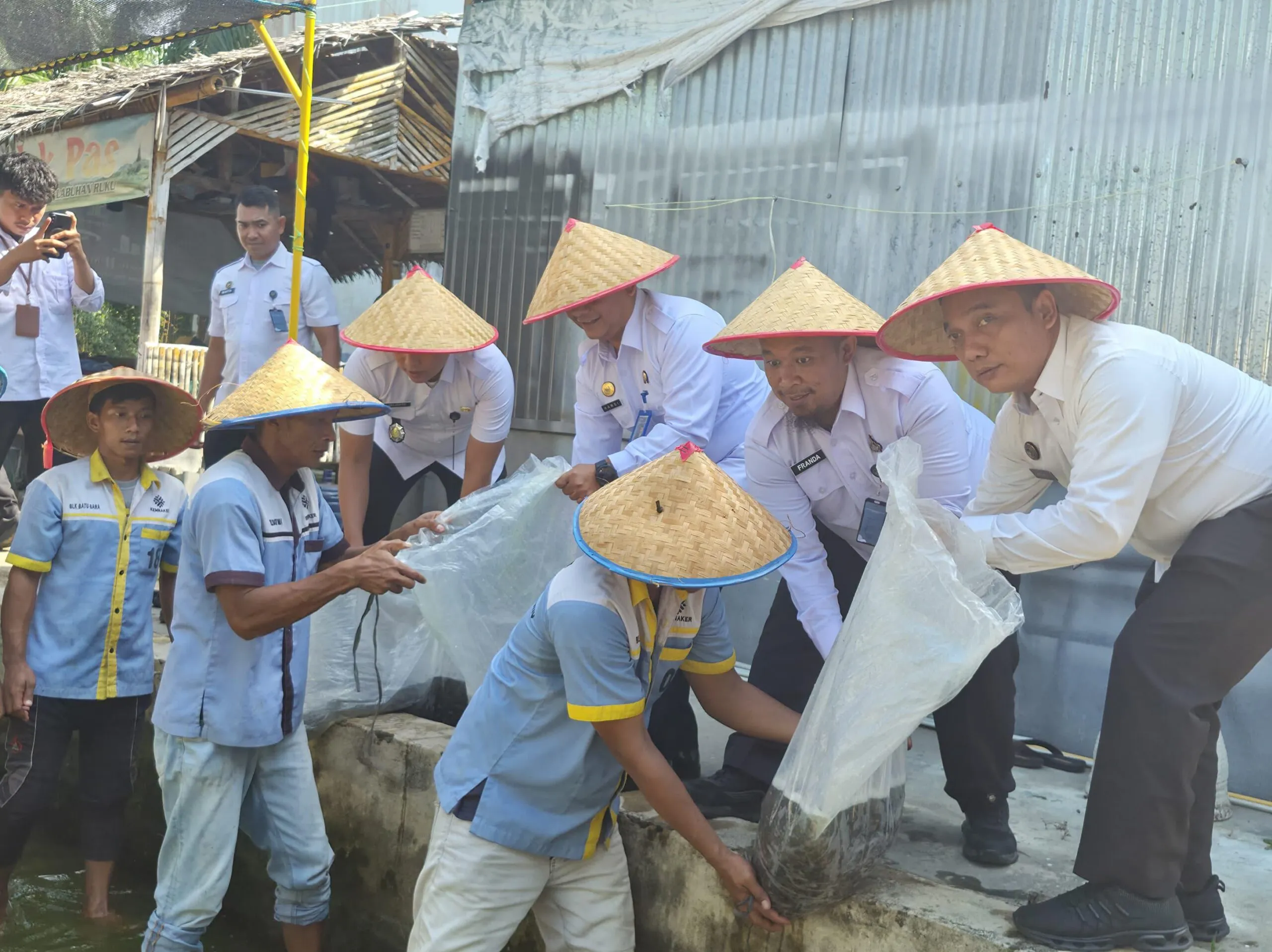 Wujudkan Kemandirian Warga Binaan, Lapas Labuhan Ruku Tebar Benih Ikan Lele