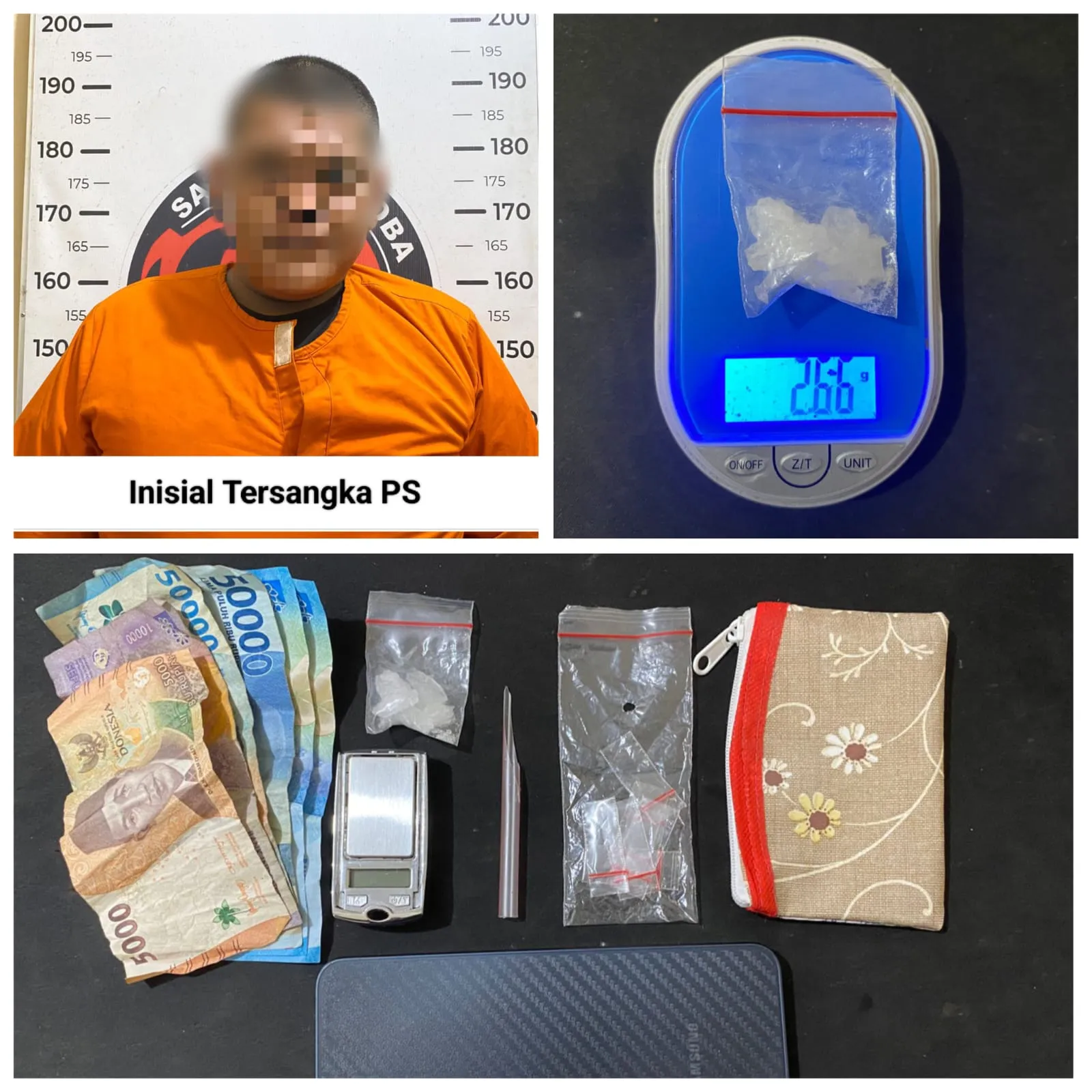 Satresnarkoba Polres Batu Bara Ciduk Pengedar Sabu 2,66 Gram