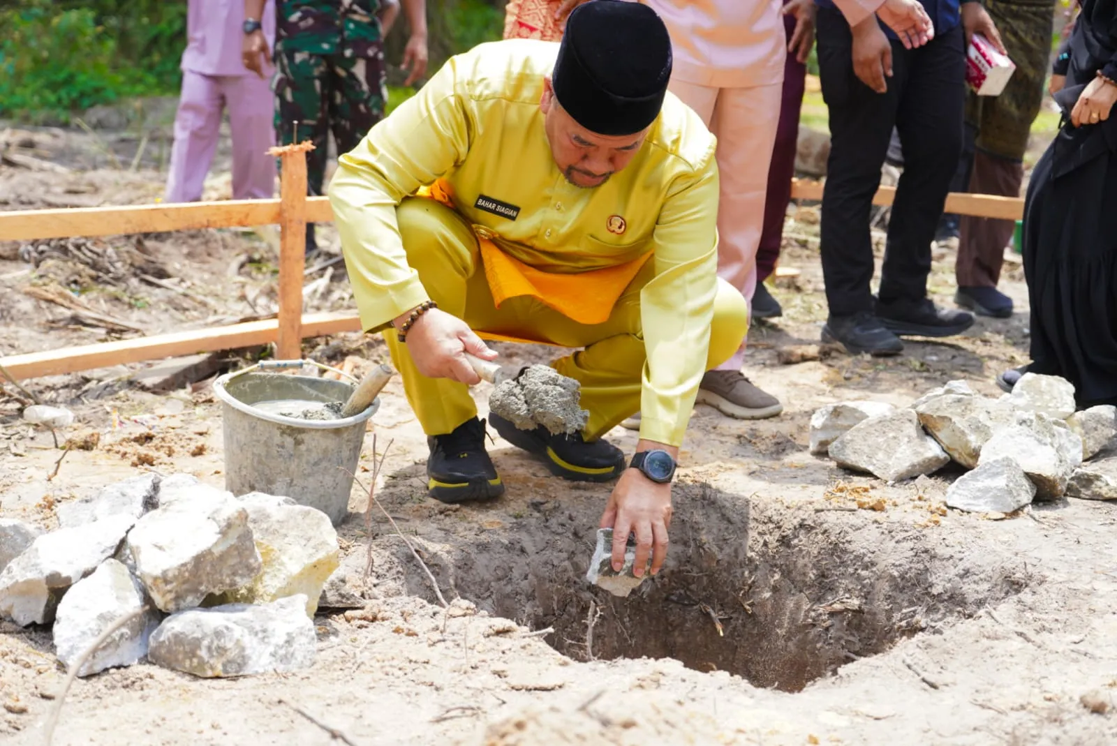 Bupati Batu Bara Hadiri Peletakan Batu Pertama Rumah Tahfidz Desa Pulau Sejuk