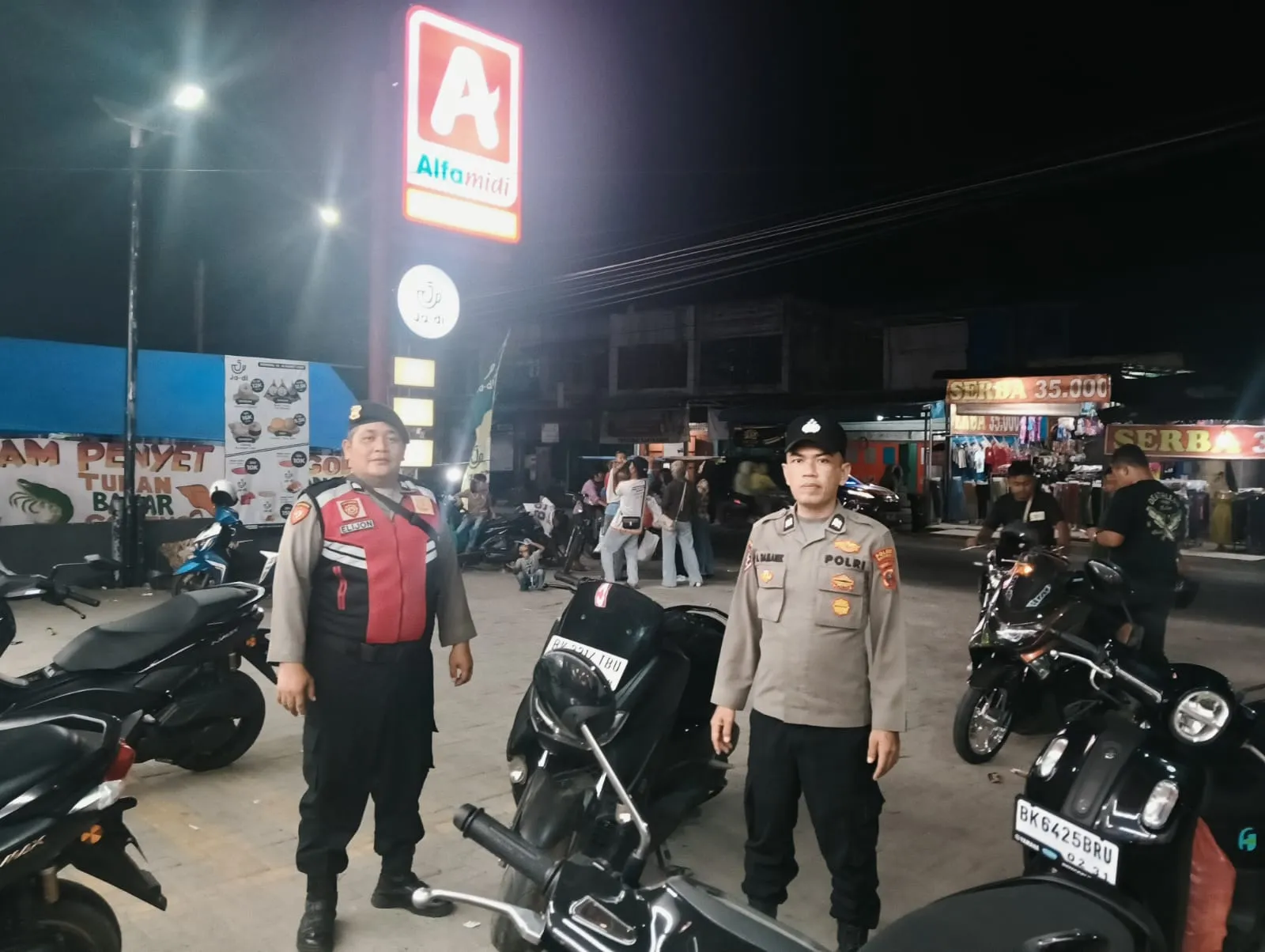 Patroli Malam, Polsek Lima Puluh Antisipasi Tawuran dan Geng Motor