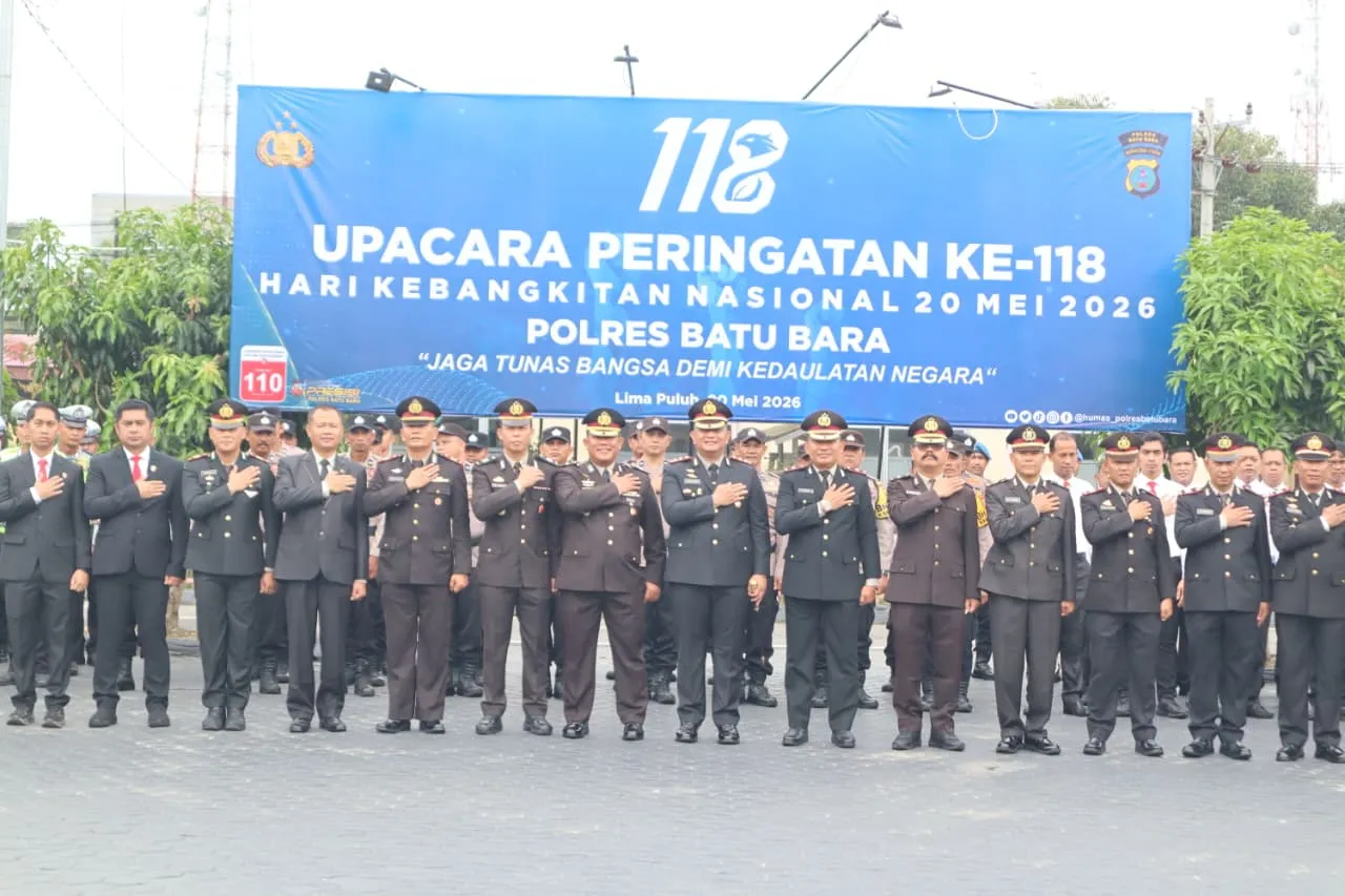 Polres Batu Bara Gelar Upacara Harkitnas ke-118