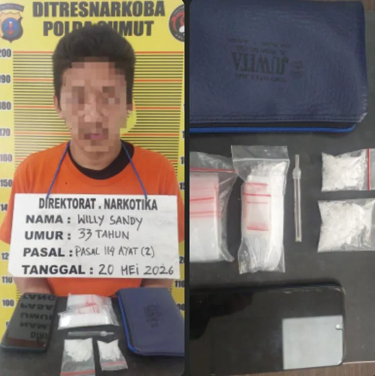 Pengedar Sabu di Tanjung Morawa Diciduk Saat Menunggu  Pembeli, 10 Gram Barang Bukti