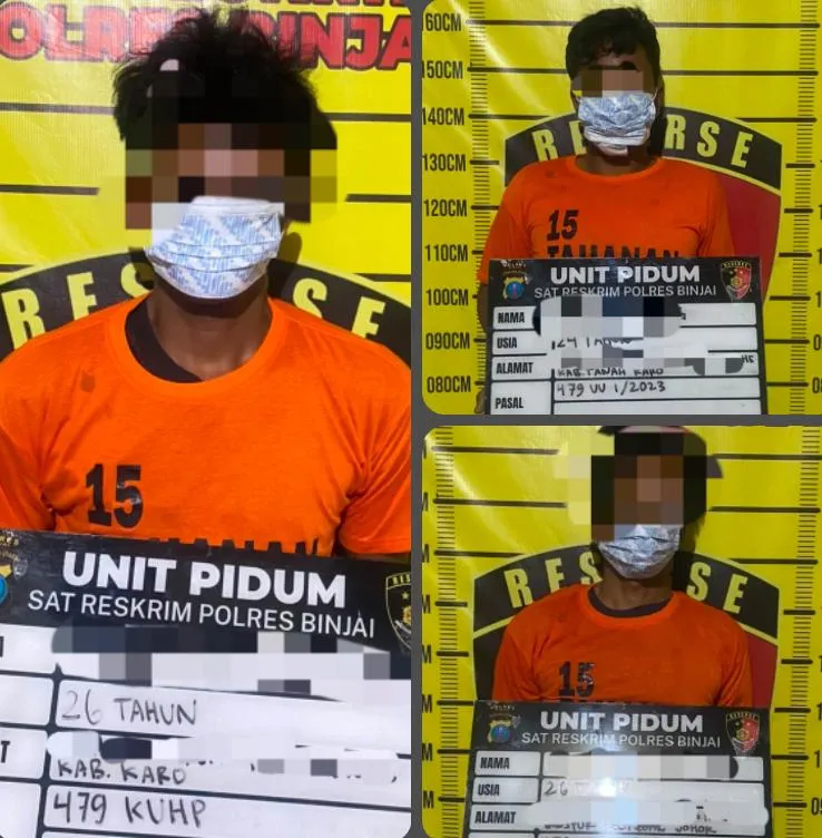 Tim Cobra Polres Binjai Ringkus Begal Modus Baru,Tiga Orang Dimanakan