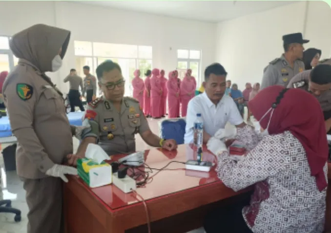 Bakti Kesehatan HUT Bhayangkara Ke-80, Polres Palas Hadirkan Donor Darah dan Cek Kesehatan Gratis