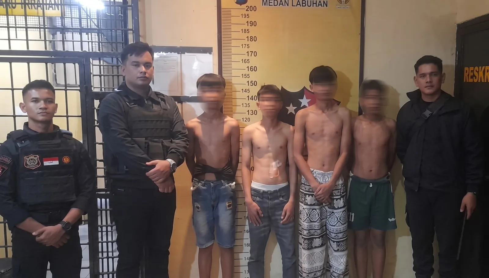 Respon Call Center 110, Tim Macan Amankan Empat Remaja Pelaku Tawuran di Belawan