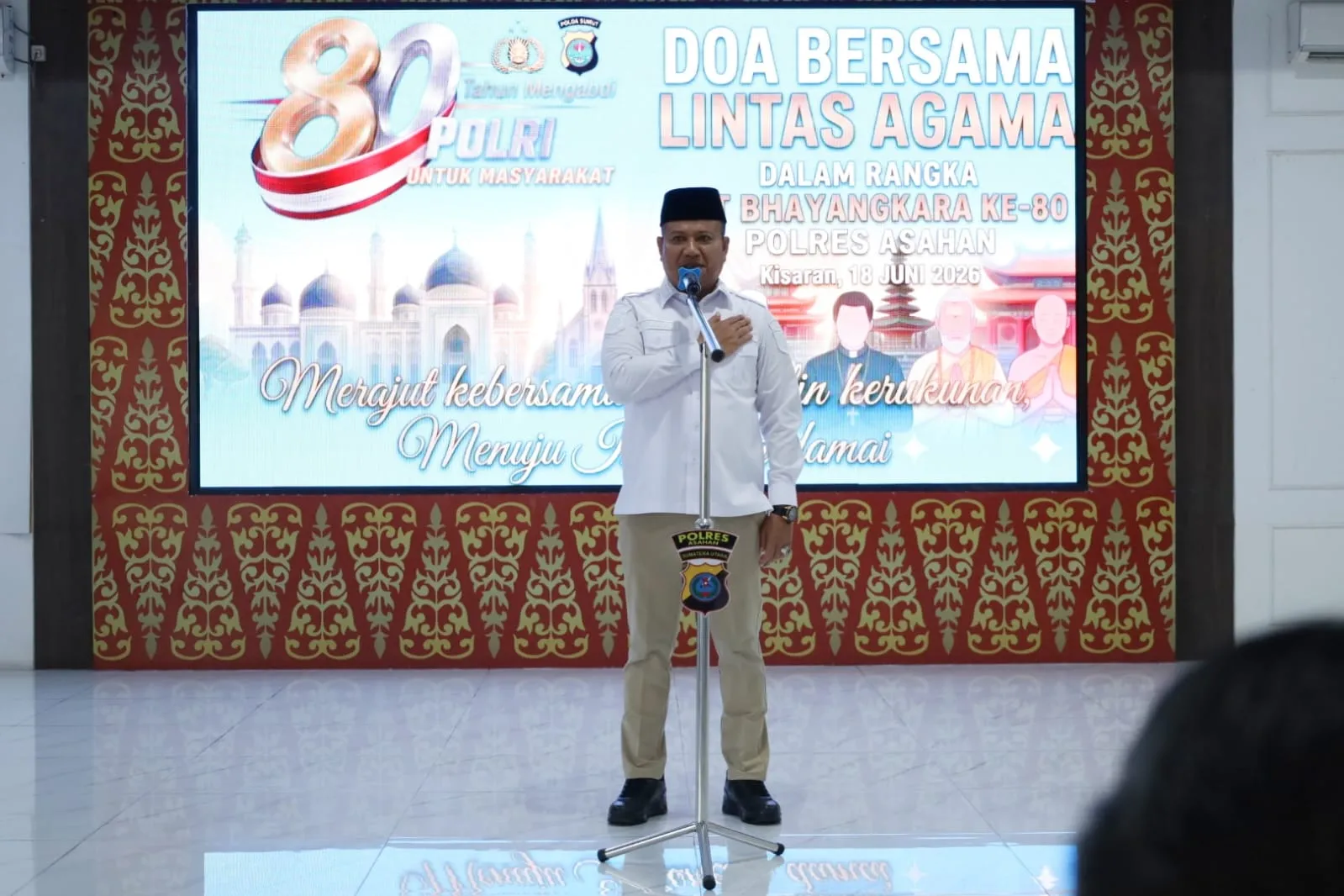 Wabup Asahan Rianto Hadiri Doa Bersama Lintas Agama