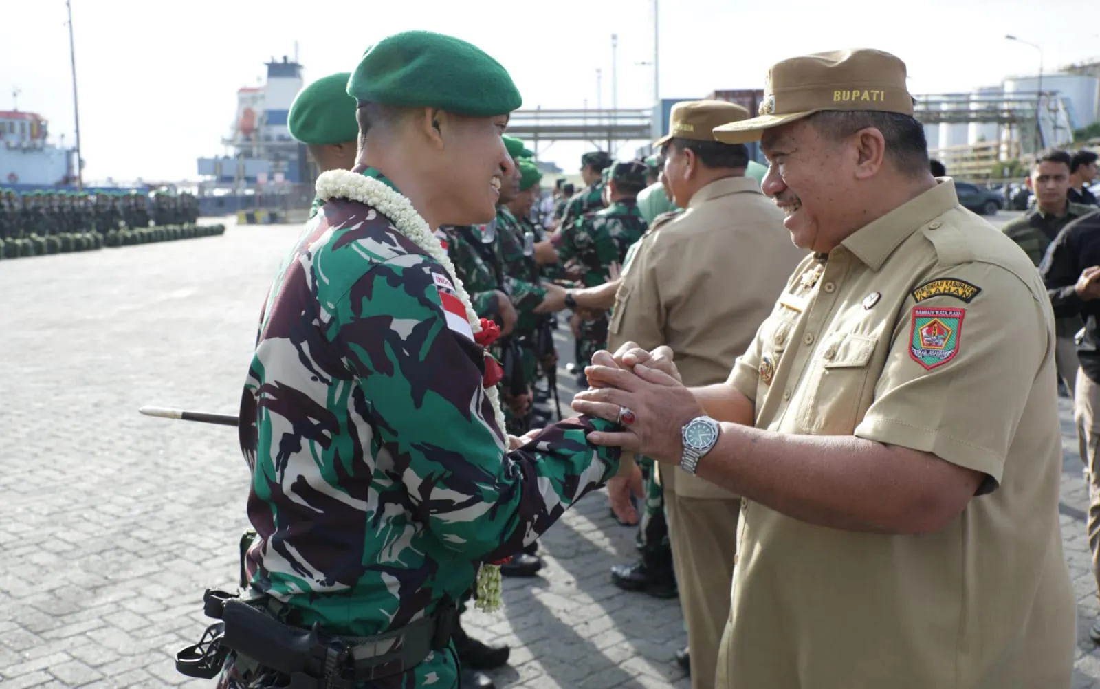 Bupati Asahan Sambut Kepulangan Satgas Pamtas Yonif 126/KC Tahun 2026