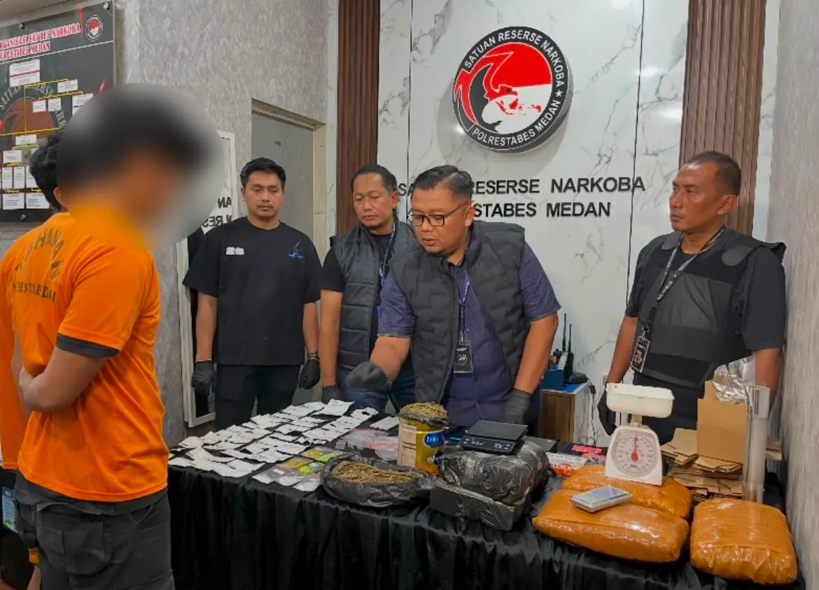 Manfaatkan Jasa Ekspedisi, Satresnarkoba Polrestabes Medan Ungkap Peredaran  Narkoba Lintas Provinsi