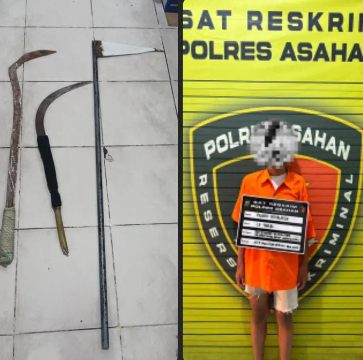 Sat Reskrim Polres Asahan Amankan Remaja Mau Tawuran Geng Motor