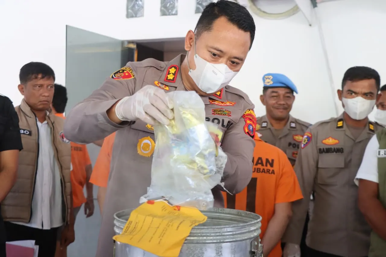 Polres Batu Bara Musnahkan Hampir 2 Kg Sabu