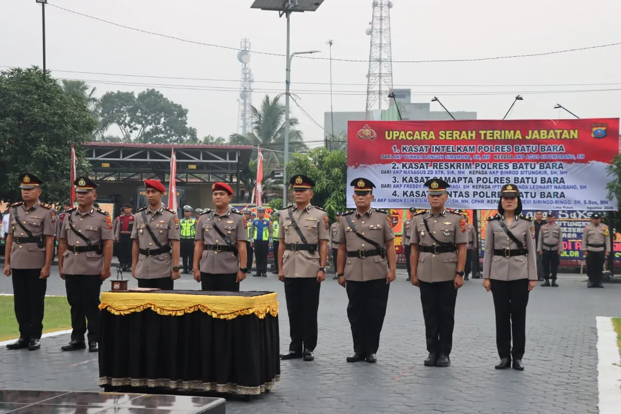 4 PJU Polres Batu Bara Berganti, Kapolres Tekankan Kerja Profesional