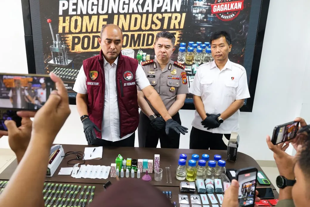 Polda Sumut Bongkar Home Industri Vape Bahan Baku Diduga Dipasok dari Kamboja
