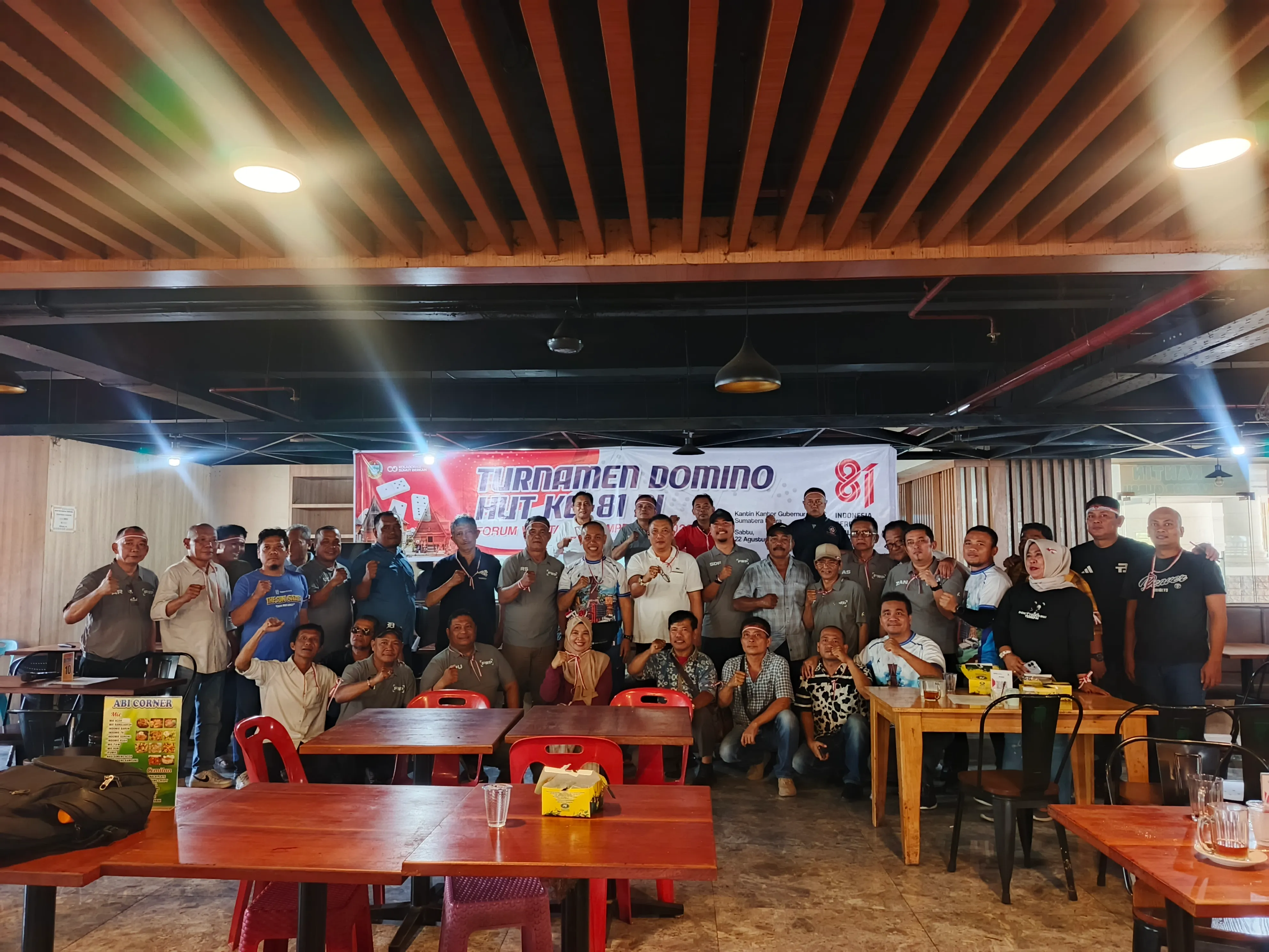 Buka Turnamen Domino HUT 81 RI, Dispora Sumut Apresiasi FWP Aktif Gelar Giat Olahraga