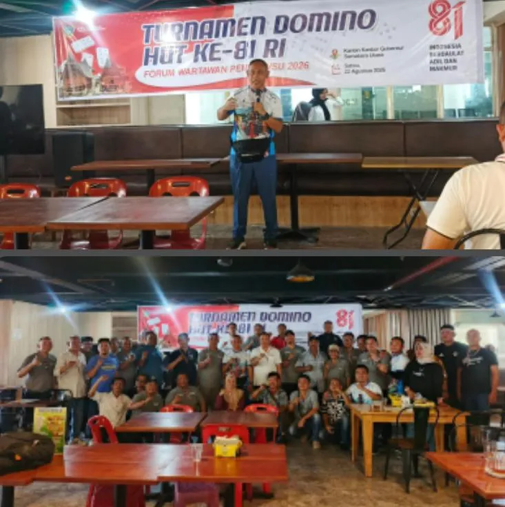 Buka Turnamen Domino HUT 81 RI, Dispora Sumut Apresiasi FWP Aktif Gelar Giat Olahraga