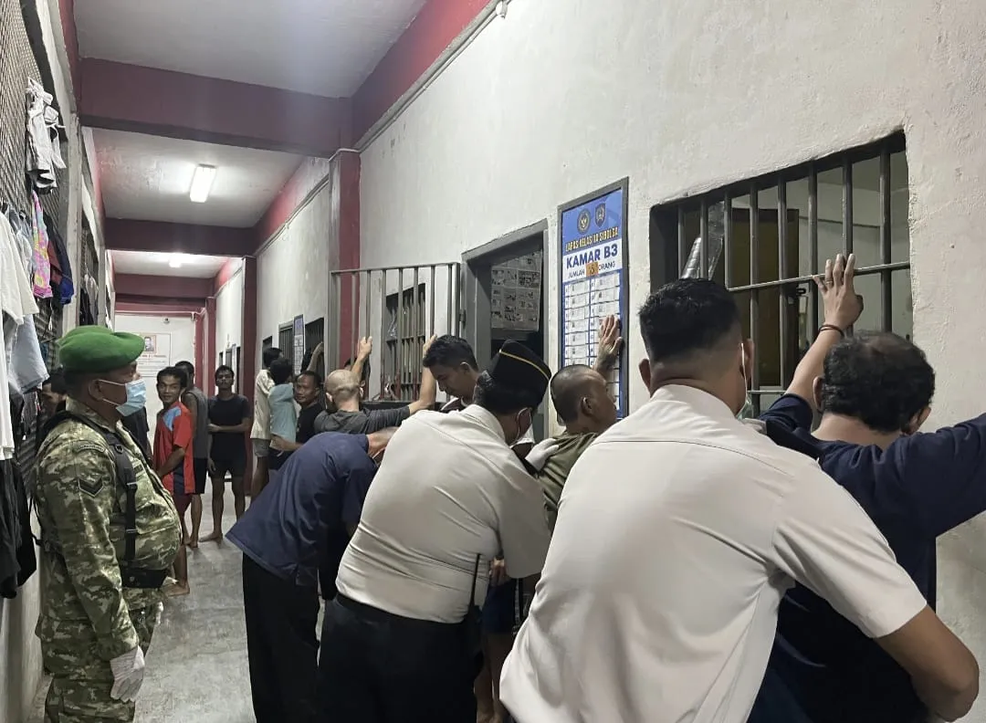 Lapas Sibolga Gelar Razia Gabungan Bersama APH, 31 Kamar Hunian Diperiksa
