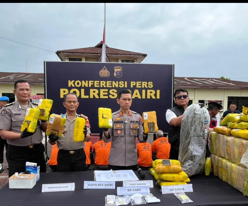 Polres Dairi Ungkap 33 Kasus dan Sita 70 Kg Ganja