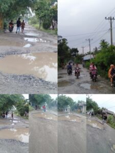 Warga Desa Medang Batu Bara Mengeluh,  Jalan Rusak Tak Kunjung Diperbaiki. Yang Ada Saling Lempar Tanggung Jawab