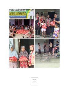 GIAT Pramuka Peduli Bencana : SMA Mitra Inalum Beri Sembako Korban Banjir
