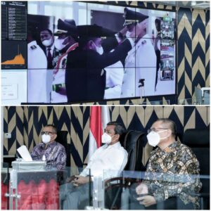 Sekda Ikuti Pelantikan Wali Kota Medan dan Wakil Wali Kota Medan Secara Virtual