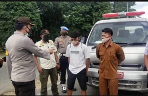 Supir Ambulance, 2 ASN Puskesmas Sibuhuan Tidak Pakai Masker,Terjaring Operasi Yustisi
