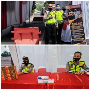 Tak Perlu Turun Mobil, Drive Thru Swap Antigen Satlantas Polrestabes Semarang.