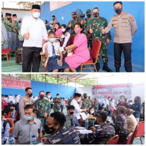 Masyarakat Serbu Vaksinasi TNI – Polri di Tanjungbalai