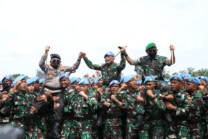 Kapolda Sumut Lepas Satgas Batalyon Gerak Cepat  TNI Konga XXXIX-D Yonif Mekanis 121/MK