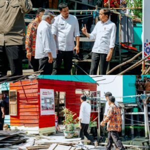 Jokowi Tinjau Bedah Rumah di Kampung Nelayan Belawan.