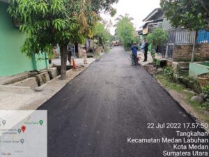 Warga Nyaman Melintas, Jalan Rawe VI Medan Labuhan Mulus 
