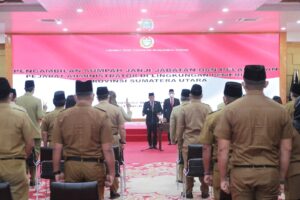 57 Pejabat Pemprov Sumut Dilantik. Jangan Terlibat Politik Praktis