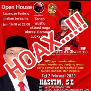 Hasyim SE : Stiker/Banner Open House Imlek Hoax