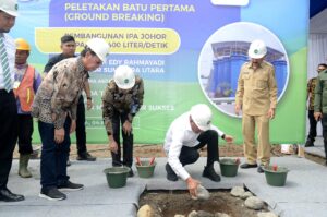 Edy Rahmayadi Bangun Instalasi Pengolahan Air Johor Kapasitas 400 Liter/Detik 