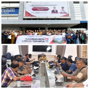 Wartawan Pemprov Sumut Kunjungan Media ke Danau Toba.