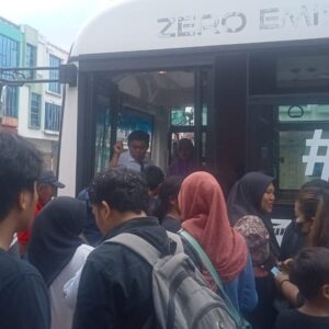 Bus Listrik Kota Medan Jadi Primadona Pemudik.