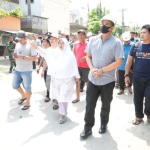 Bobby Tinjau Proyek Floodway Sei Sikambing-Belawan.