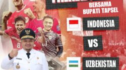 Pemkab Tapsel Gelar Nobar Semi Final Indonesia vs Uzbekistan.